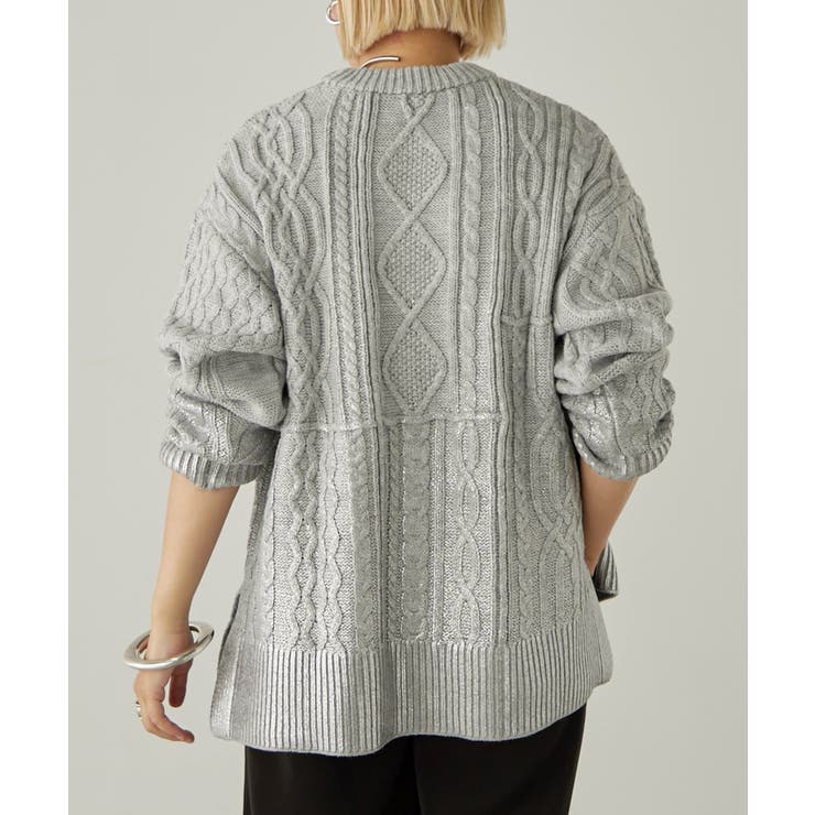 【earthy_】箔プリントニットプルオーバー | PAL GROUP OUTLET | 詳細画像7 