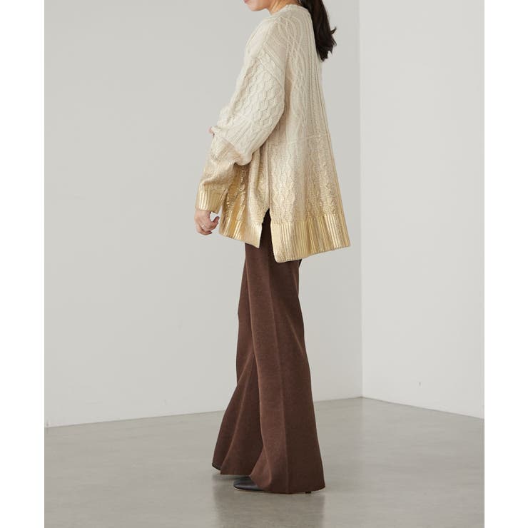 【earthy_】箔プリントニットプルオーバー | PAL GROUP OUTLET | 詳細画像12 