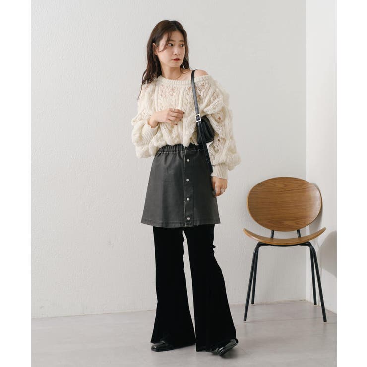 【Kastane】ダメージレザーフレアスカート | PAL GROUP OUTLET | 詳細画像14 