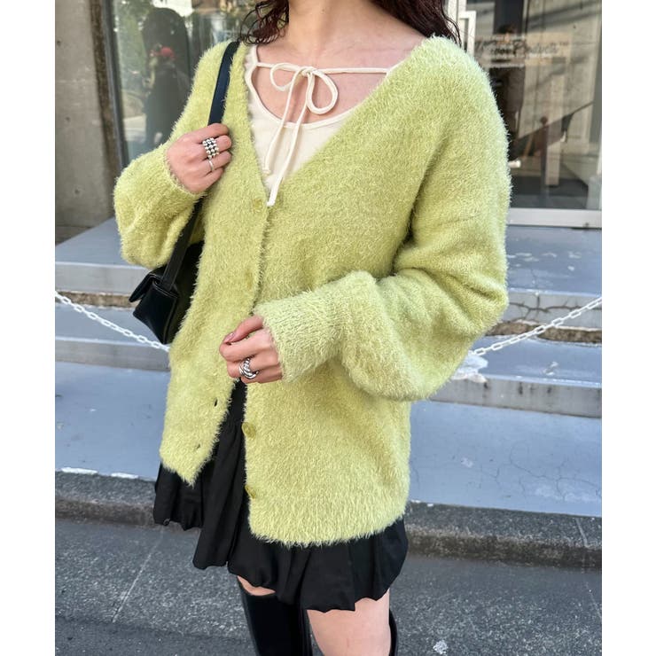 LIME | 【Kastane】ラメシャギーカーディガン | PAL GROUP OUTLET