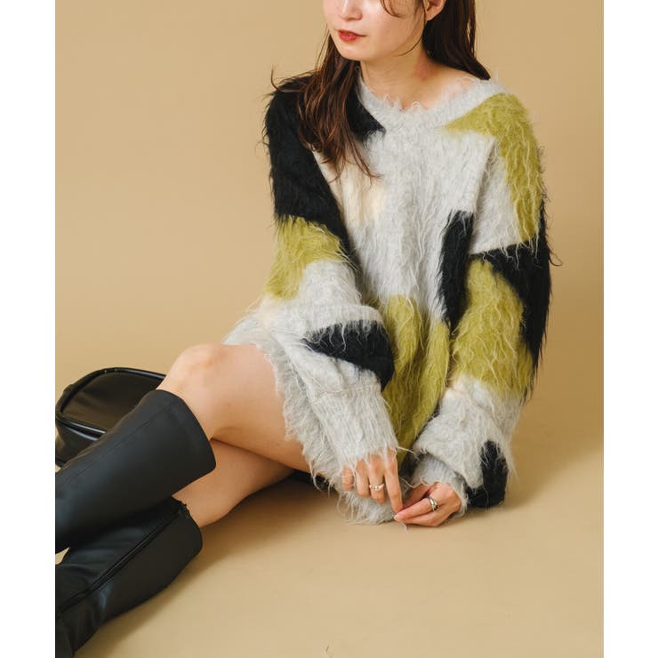 Kastane】シャギー柄編みニット[品番：PALW0005912]｜PAL GROUP