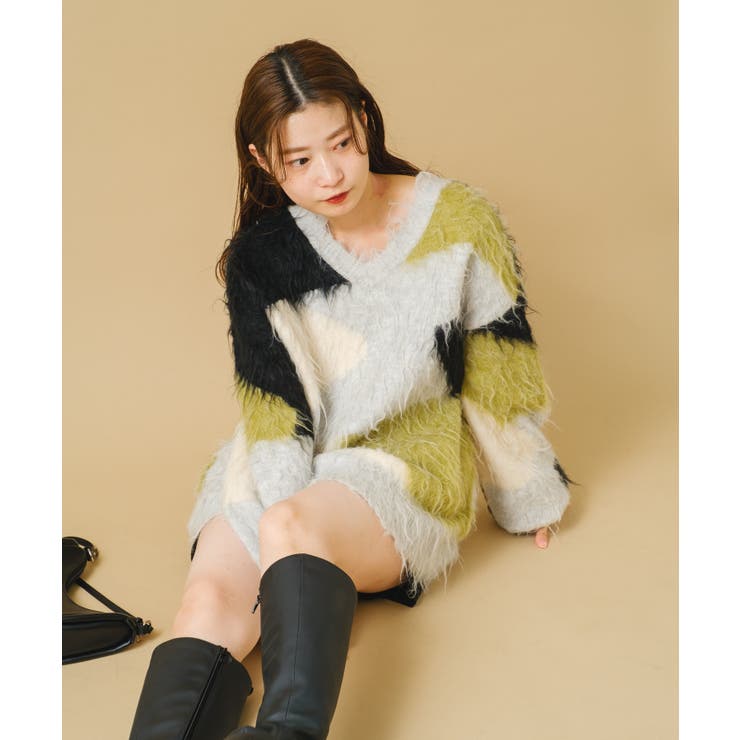 【Kastane】シャギー柄編みニット | PAL GROUP OUTLET | 詳細画像3 