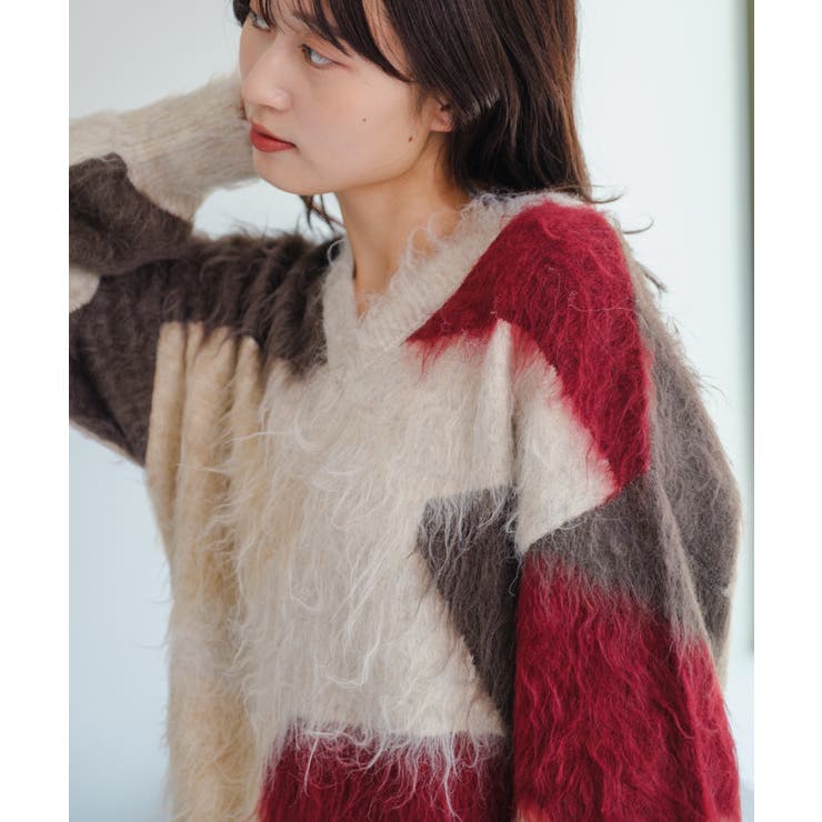 Kastane】シャギー柄編みニット[品番：PALW0005912]｜PAL GROUP