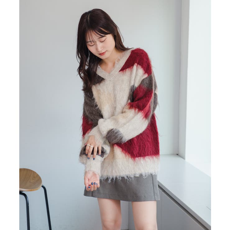 kastane シャギー柄編みニット PAL GROUP OUTLET｜【Kastane】シャギー柄編みニット | Rakuten