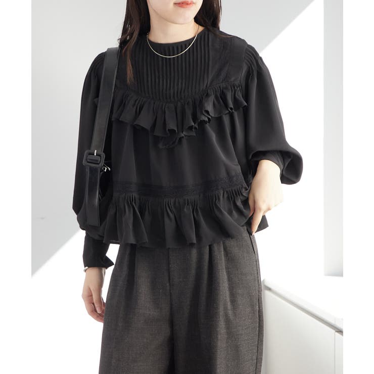 フォクシー　ブラウス　38 ブラック　Vacation アイレットレース フォクシーブティック COOL BOW 40968 シャツ ブラウス 38