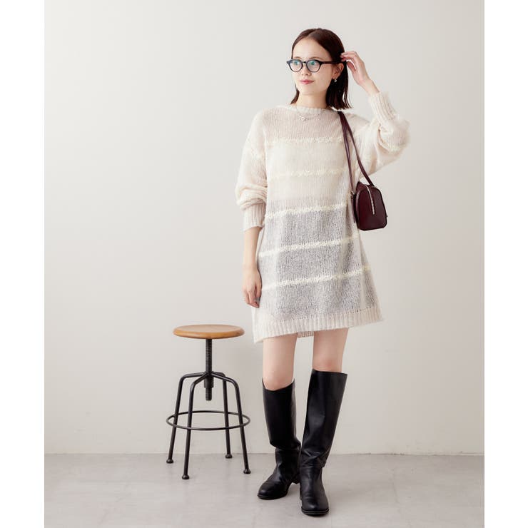 【mystic】シアーボーダーニット | PAL GROUP OUTLET | 詳細画像9 