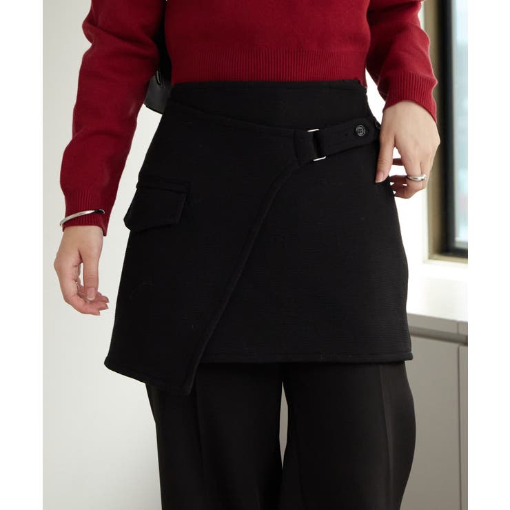 BLK | 【mystic】ラップベルトミニスカパン | PAL GROUP OUTLET