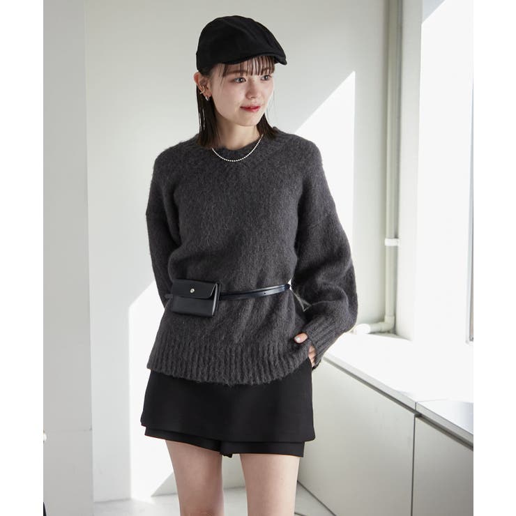 【mystic】モヘアライクベルトポーチ付きニット | PAL GROUP OUTLET | 詳細画像10 
