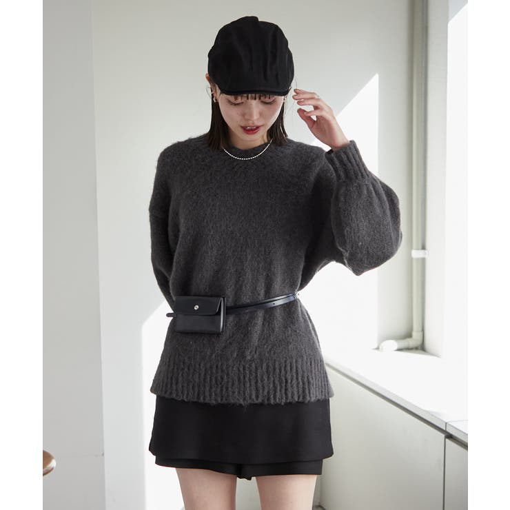 【mystic】モヘアライクベルトポーチ付きニット | PAL GROUP OUTLET | 詳細画像11 