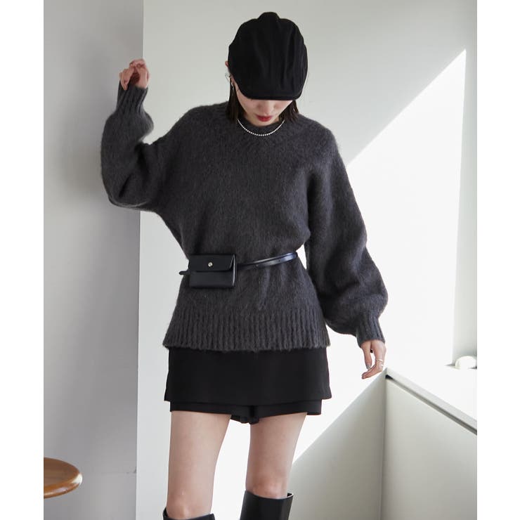 【mystic】モヘアライクベルトポーチ付きニット | PAL GROUP OUTLET | 詳細画像13 