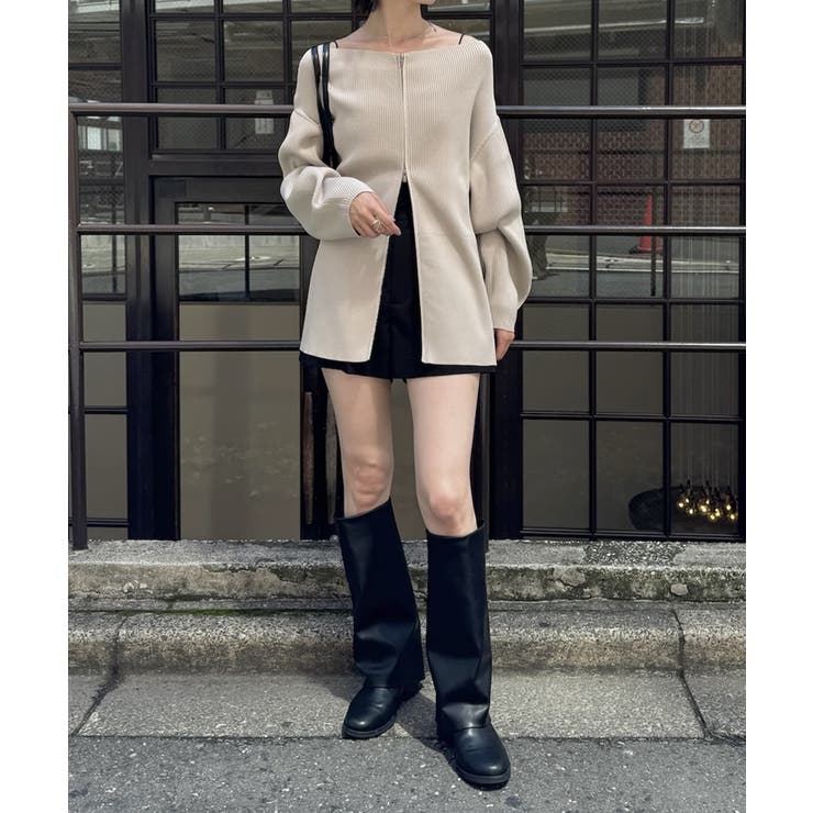 【mystic】オフショルZIPカーディガン | PAL GROUP OUTLET | 詳細画像12 