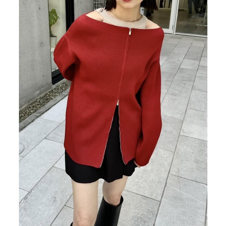 【mystic】オフショルZIPカーディガン | PAL GROUP OUTLET | 詳細画像16 