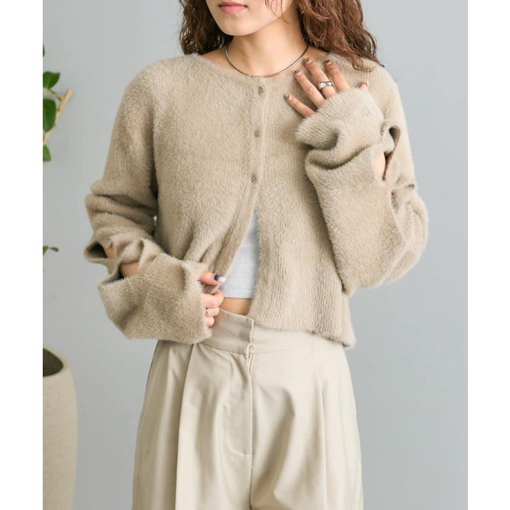 グレディブリリアン　モヘアシャギーショートコート　白 グレディブリリアン モヘアシャギーショートコート 白 - メルカリ