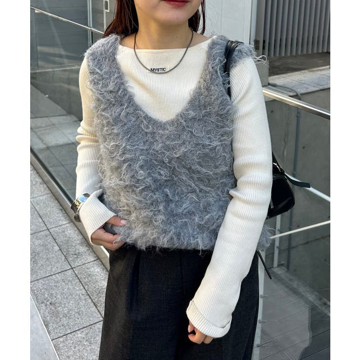 mystic】シャギーニットベスト[品番：PALW0006030]｜PAL GROUP