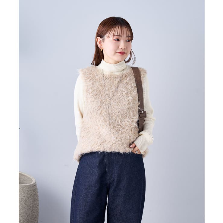 mystic】シャギーニットベスト[品番：PALW0006030]｜PAL GROUP OUTLET