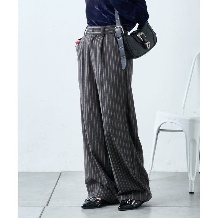 w closet】ウール混ストライプパンツ[品番：PALW0006076]｜PAL GROUP
