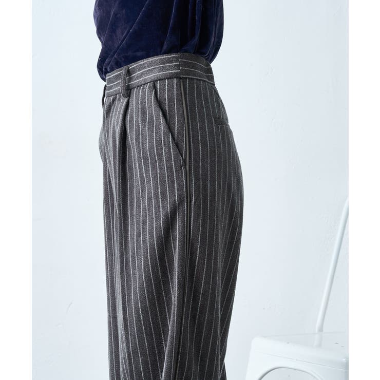 w closet】ウール混ストライプパンツ[品番：PALW0006076]｜PAL
