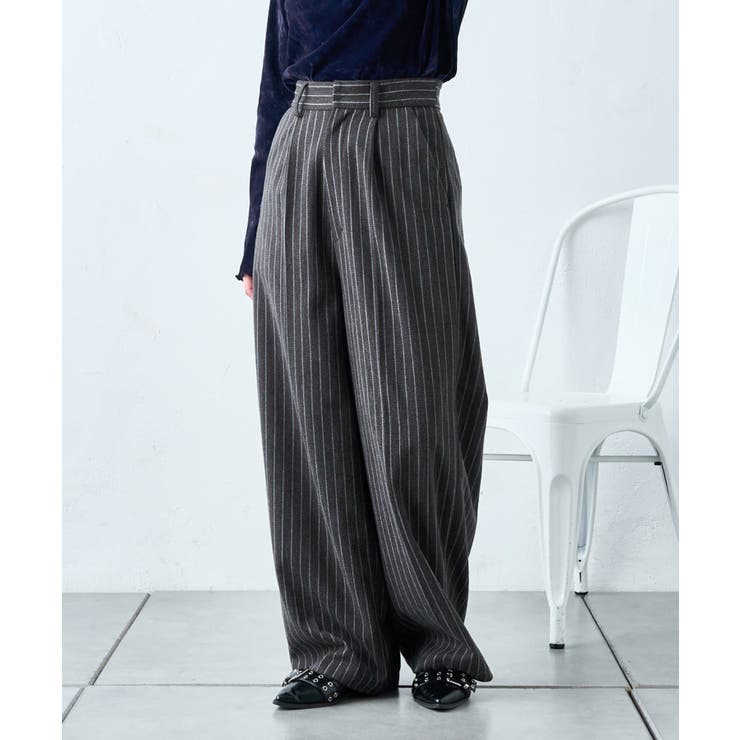 w closet】ウール混ストライプパンツ[品番：PALW0006076]｜PAL GROUP