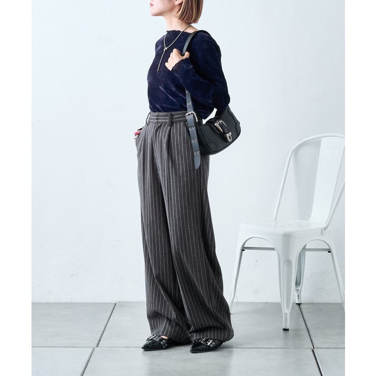 w closet】ウール混ストライプパンツ[品番：PALW0006076]｜PAL GROUP