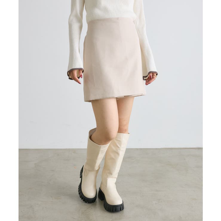 BEG | 【w closet】スリットミニスカパン | PAL GROUP OUTLET