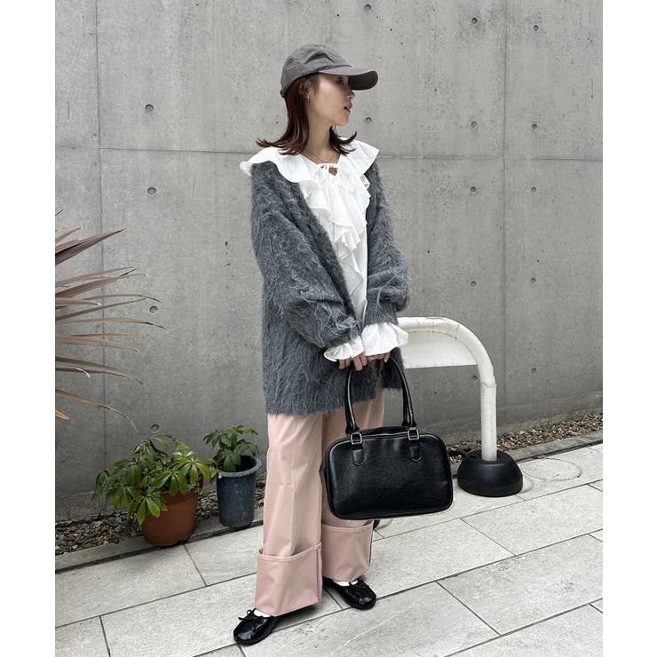 【w closet】MIXシャギービッグニットカーディガン | PAL GROUP OUTLET | 詳細画像6 