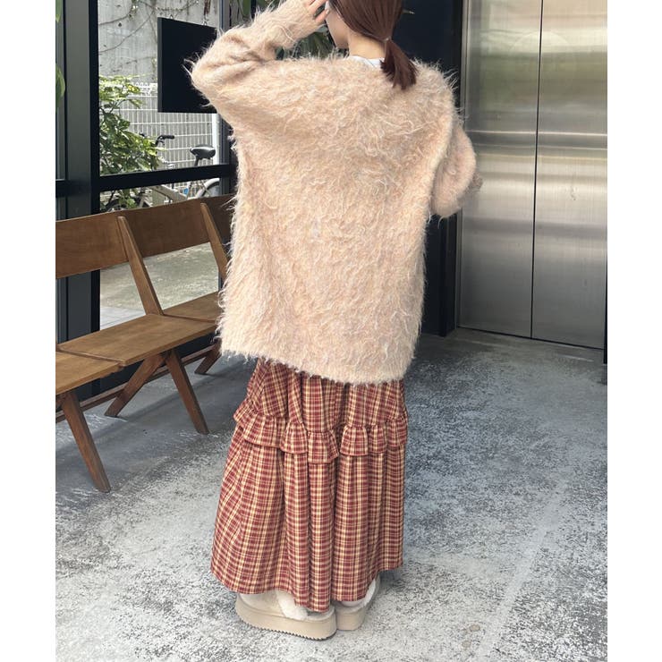 【w closet】MIXシャギービッグニットカーディガン | PAL GROUP OUTLET | 詳細画像27 