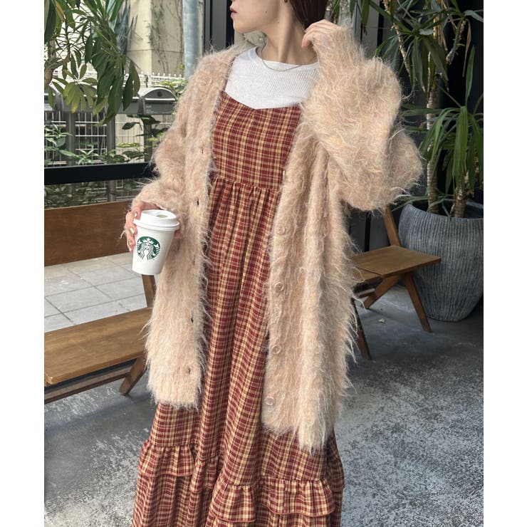 【w closet】MIXシャギービッグニットカーディガン | PAL GROUP OUTLET | 詳細画像15 