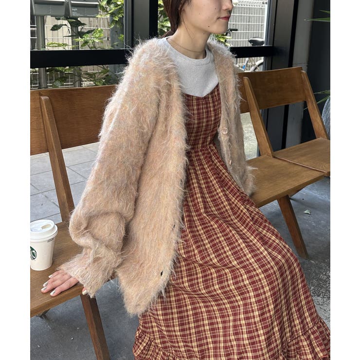 【w closet】MIXシャギービッグニットカーディガン | PAL GROUP OUTLET | 詳細画像16 