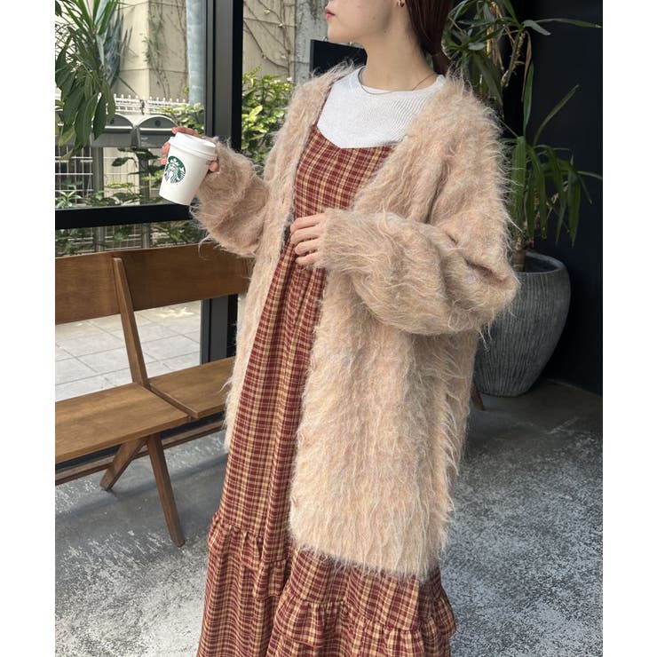 【w closet】MIXシャギービッグニットカーディガン | PAL GROUP OUTLET | 詳細画像18 