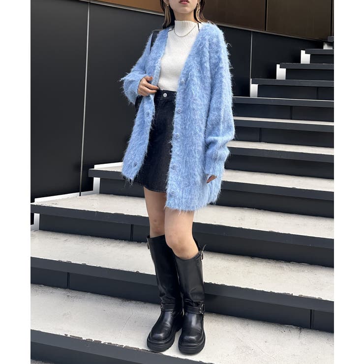 【w closet】MIXシャギービッグニットカーディガン | PAL GROUP OUTLET | 詳細画像41 