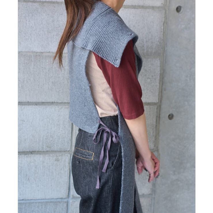 【Pasterip】Lambs wool stole vest | PAL GROUP OUTLET | 詳細画像10 