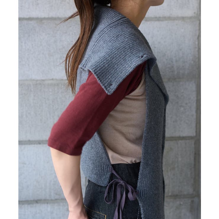 【Pasterip】Lambs wool stole vest | PAL GROUP OUTLET | 詳細画像12 
