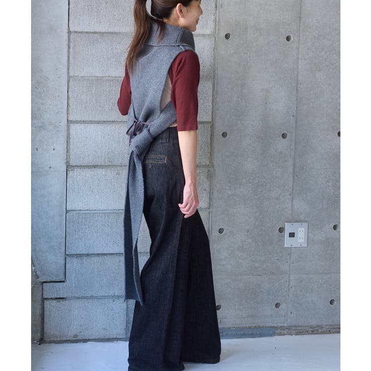 【Pasterip】Lambs wool stole vest | PAL GROUP OUTLET | 詳細画像16 