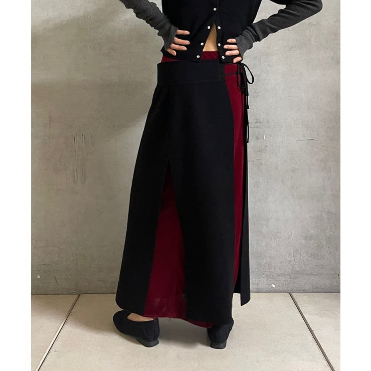 【Pasterip】Wool high-slit wrap sk | PAL GROUP OUTLET | 詳細画像3 