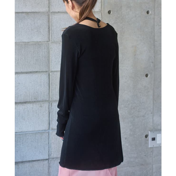 【Pasterip】Sheer rib tie tunic | PAL GROUP OUTLET | 詳細画像4 