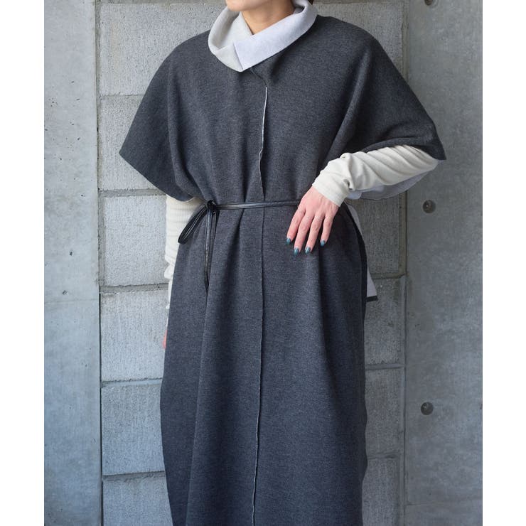 【Pasterip】Double face design poncho | PAL GROUP OUTLET | 詳細画像1 