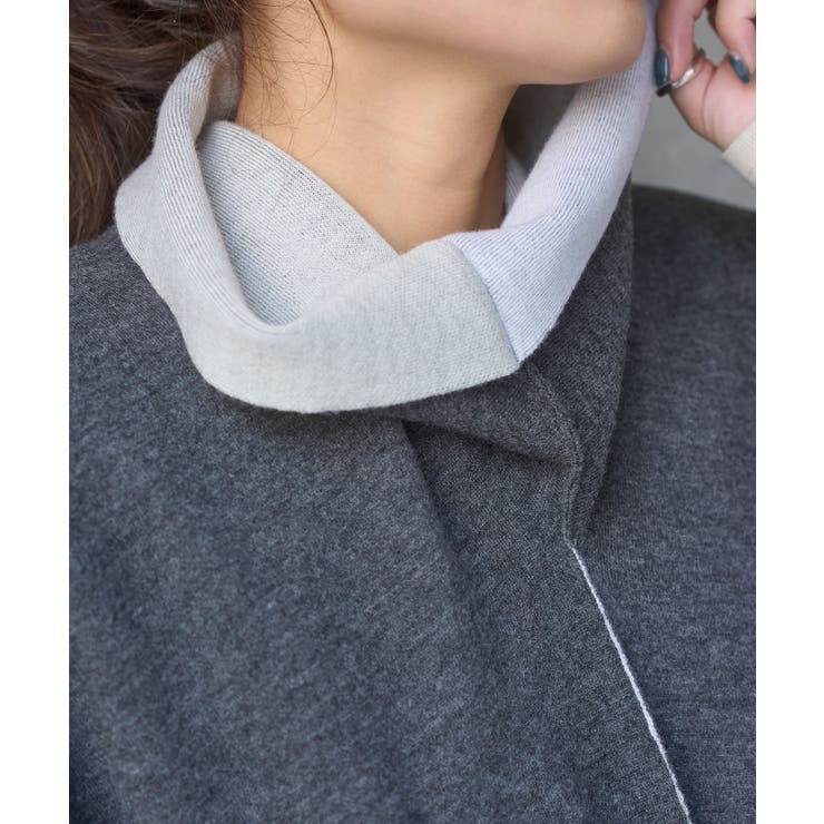 【Pasterip】Double face design poncho | PAL GROUP OUTLET | 詳細画像3 