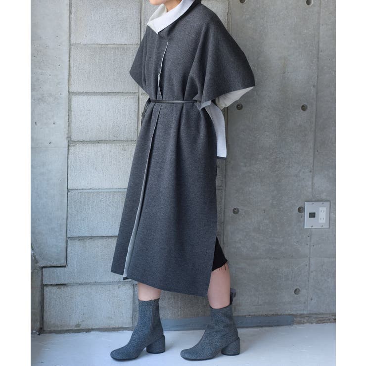 【Pasterip】Double face design poncho | PAL GROUP OUTLET | 詳細画像4 