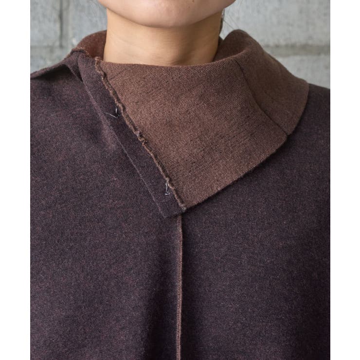 【Pasterip】Double face design poncho | PAL GROUP OUTLET | 詳細画像15 