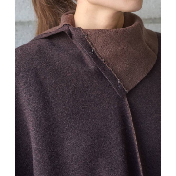 【Pasterip】Double face design poncho | PAL GROUP OUTLET | 詳細画像16 