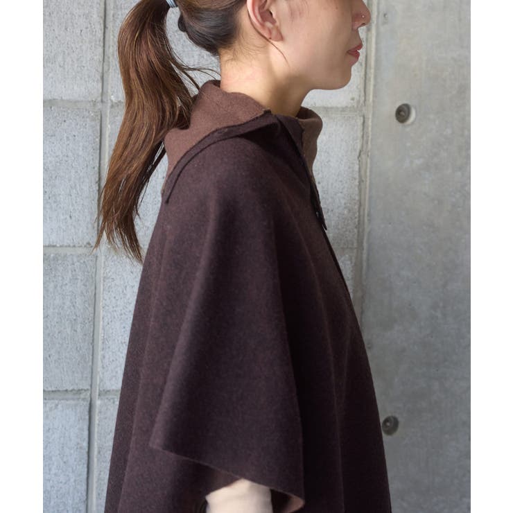 【Pasterip】Double face design poncho | PAL GROUP OUTLET | 詳細画像18 