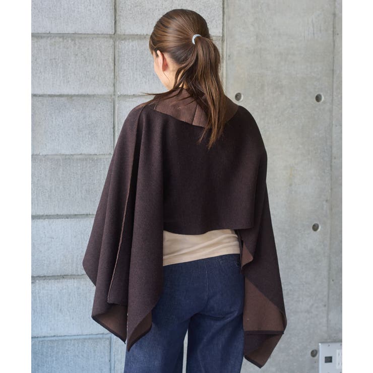 【Pasterip】Double face design poncho | PAL GROUP OUTLET | 詳細画像23 