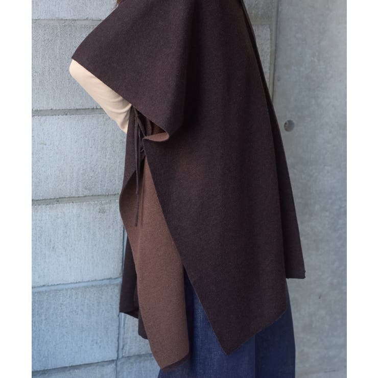 【Pasterip】Double face design poncho | PAL GROUP OUTLET | 詳細画像13 
