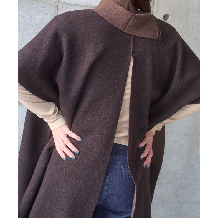 【Pasterip】Double face design poncho | PAL GROUP OUTLET | 詳細画像14 