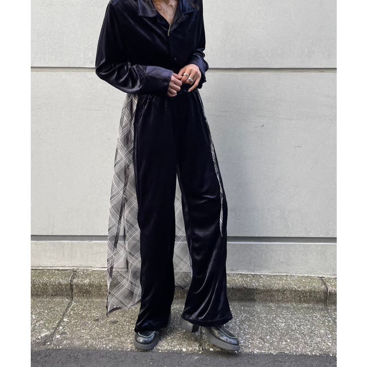 Paltry ペルシー　2枚セット Pasterip】Cozy set up velour pants[品番：PALW0006055]｜PAL