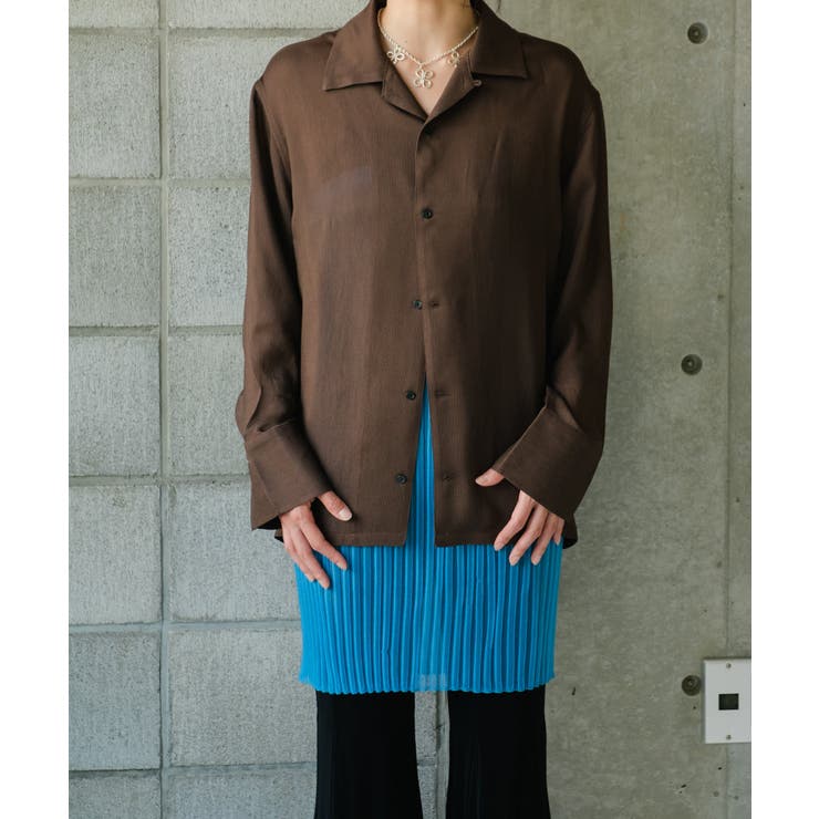 【Pasterip】Acetate KARAMI sheer shirt | PAL GROUP OUTLET | 詳細画像1 