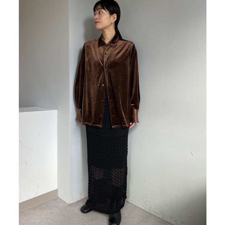 Pasterip】Cozy set up velour shirt[品番：PALW0006057]｜PAL