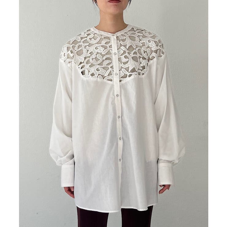 OFF | 【Pasterip】Battenberg lace western shirt | PAL GROUP OUTLET