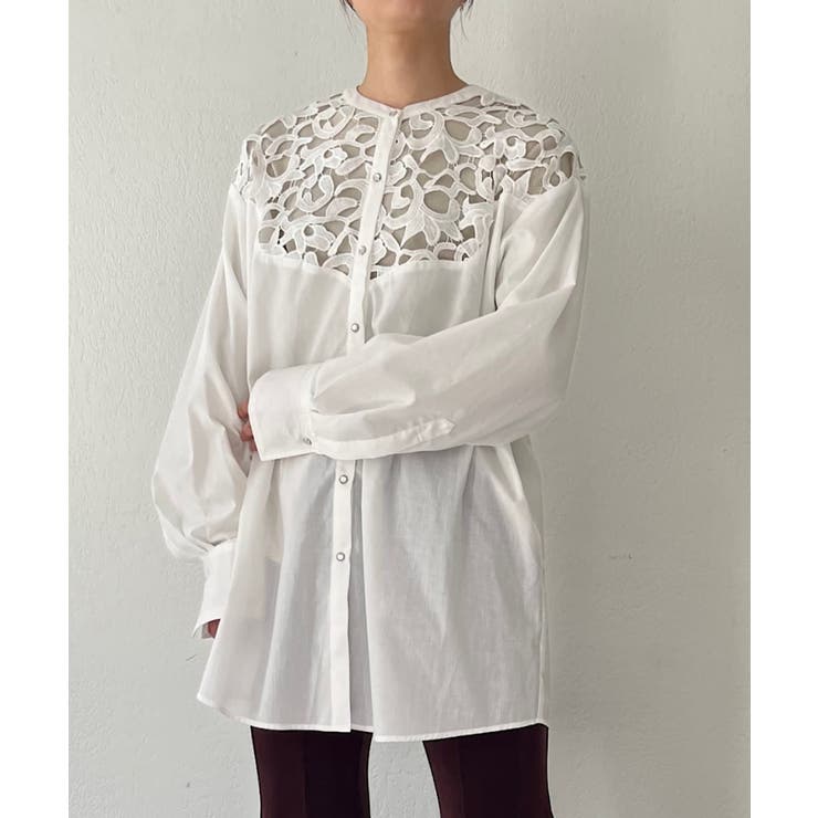 【Pasterip】Battenberg lace western shirt | PAL GROUP OUTLET | 詳細画像1 