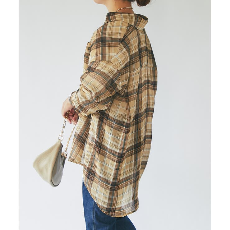 【un dix cors】シアーチェックシャツ | PAL GROUP OUTLET | 詳細画像3 